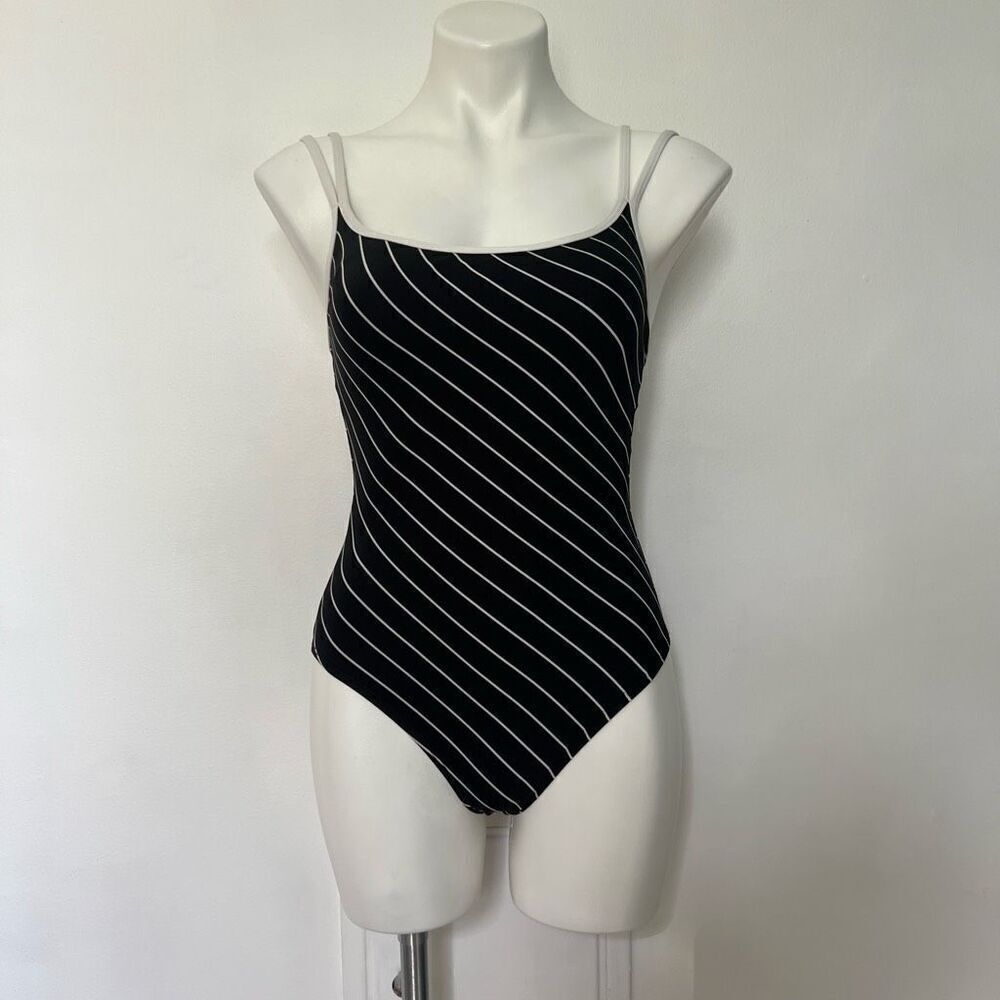 Cole Vintage 90s Y2K stripe One piece bathing suit